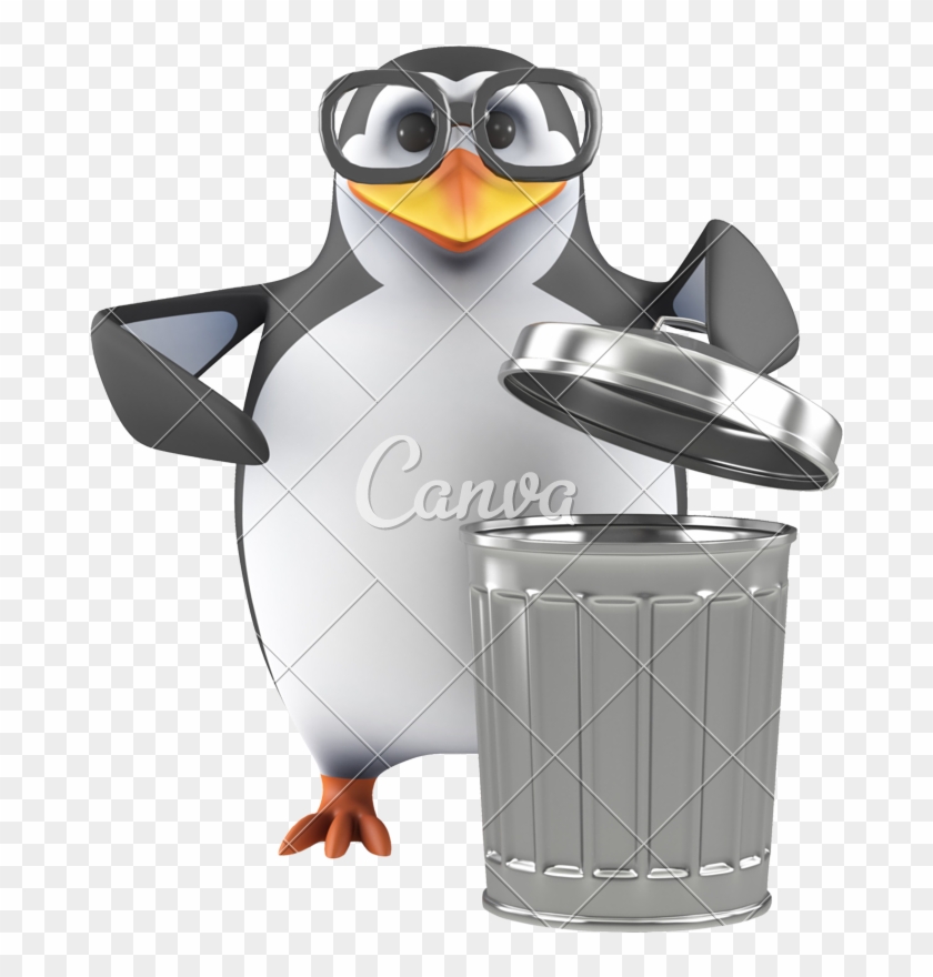 3d Academic Penguin Takes Out The Trash - Balancing Your Checking Account #467339