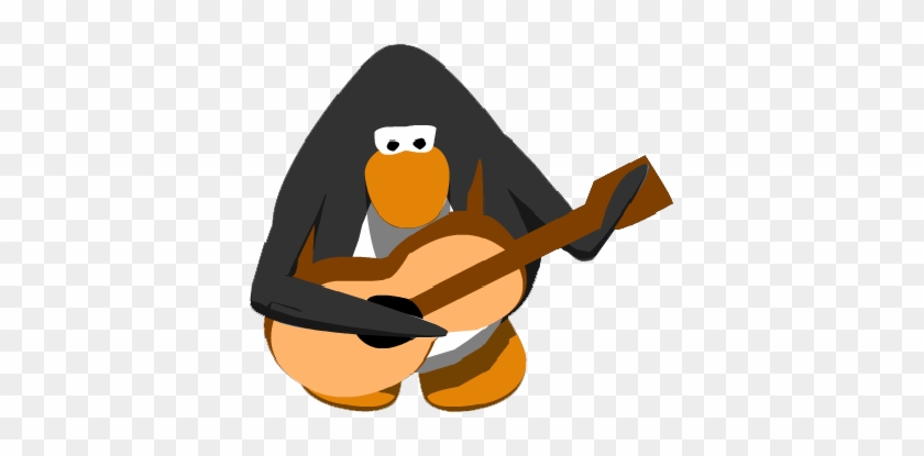 Acoustic Guitar445566 - Png - Club Penguin Playing Guitar #467341