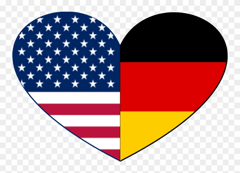Archrivals Goss International And Manroland Web Systems - German American Flag Heart #467520