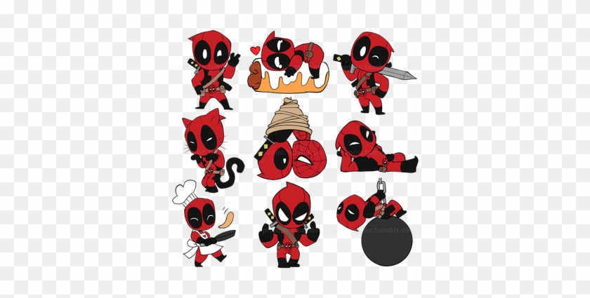 Chibi Deadpool Stickers By Pheoniic - Deadpool Chibi #467540