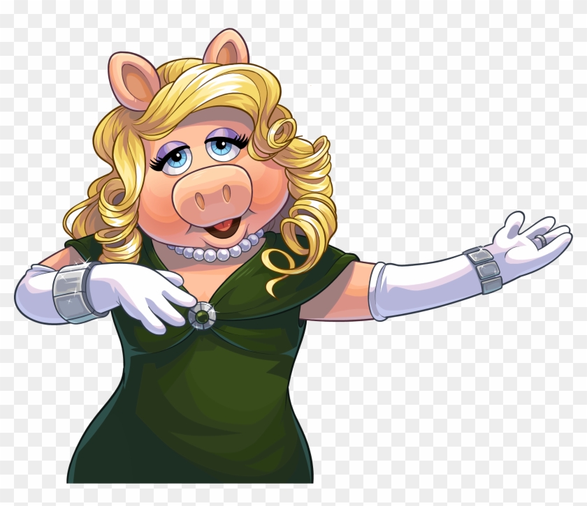 Miss Piggy Clip Art - Miss Piggy Green Dress #467856