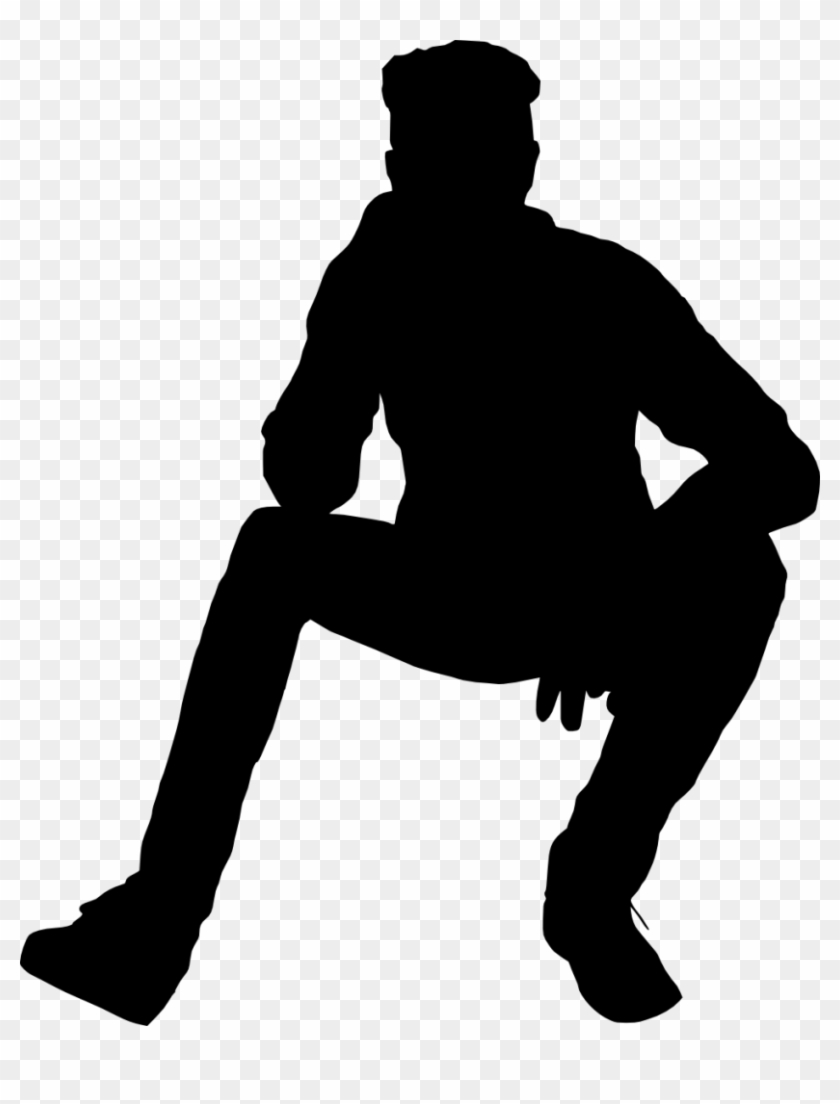 Silhouette Of A Person Sitting - People Sitting Silhouette Png #468004