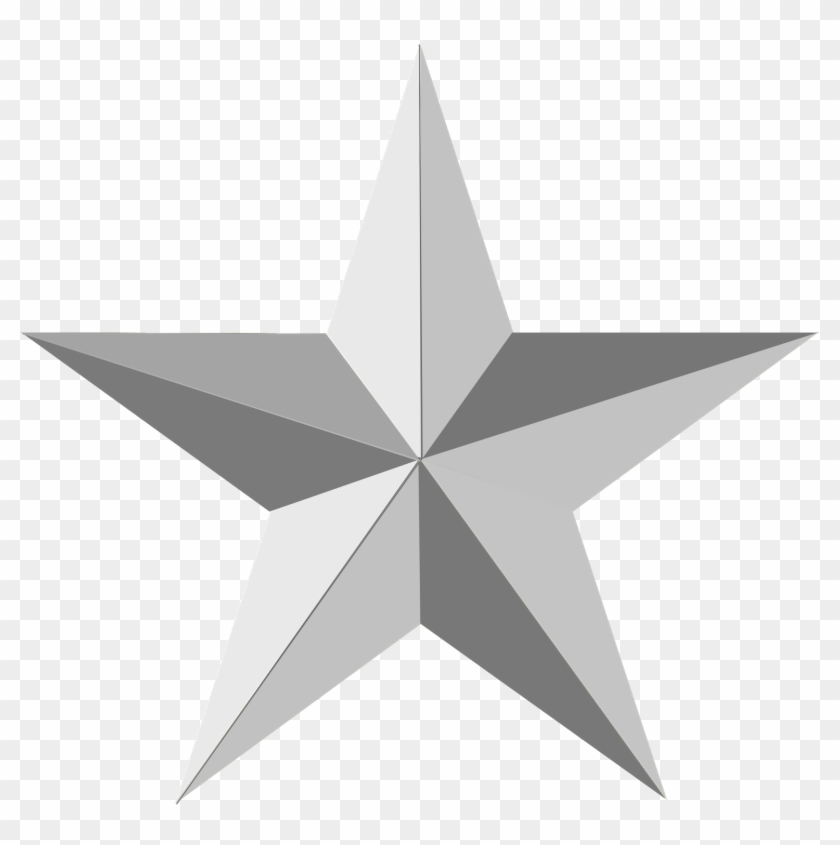 Silver Christmas Stars Clipart - Star Png #468156