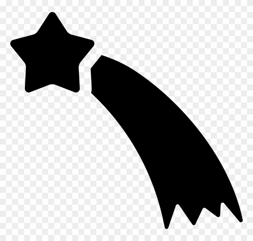 Shooting Star Clipart Bintang - Silhouette Of A Shooting Star #468164