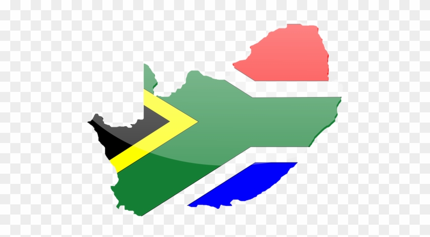 Vector Graphics Of Country Shape South Africa Flag - Poverty In South Africa #468170