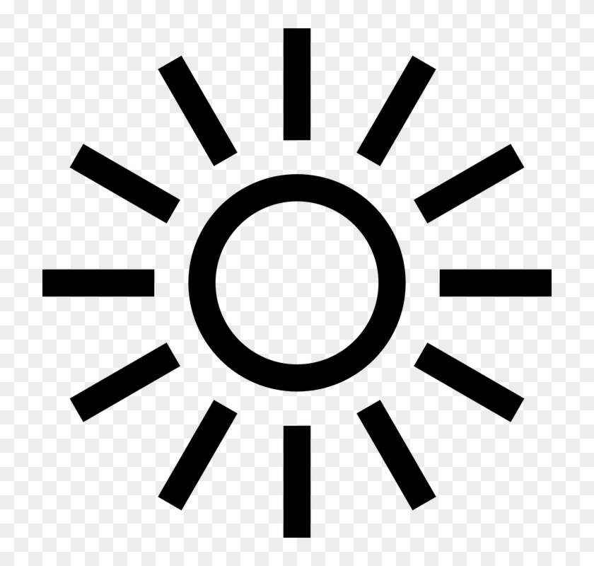 Black And White Sun Clipart 17, - Grey Light Bulb Icon #468177