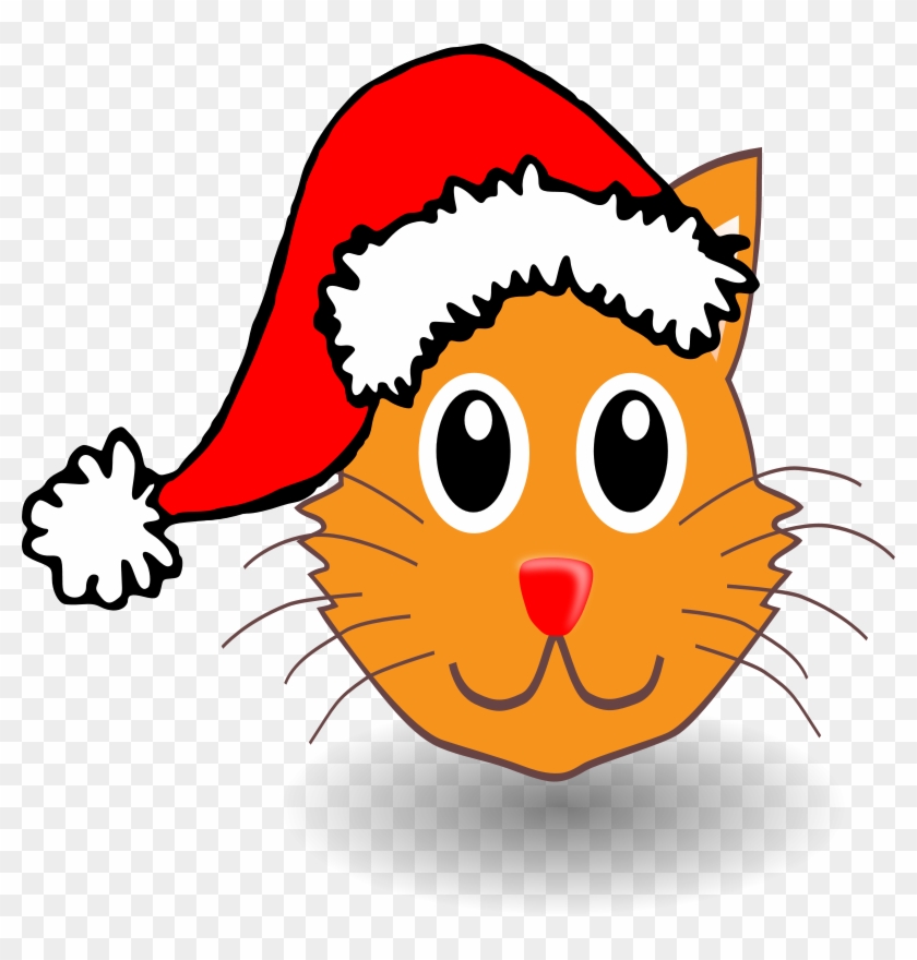 Other Popular Clip Arts - Cat With Santa Hat Clip Art #468277