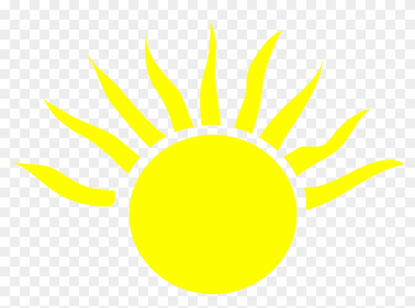 Half Sun Clipart 2, - Cartoon Sun With Black Background #468361