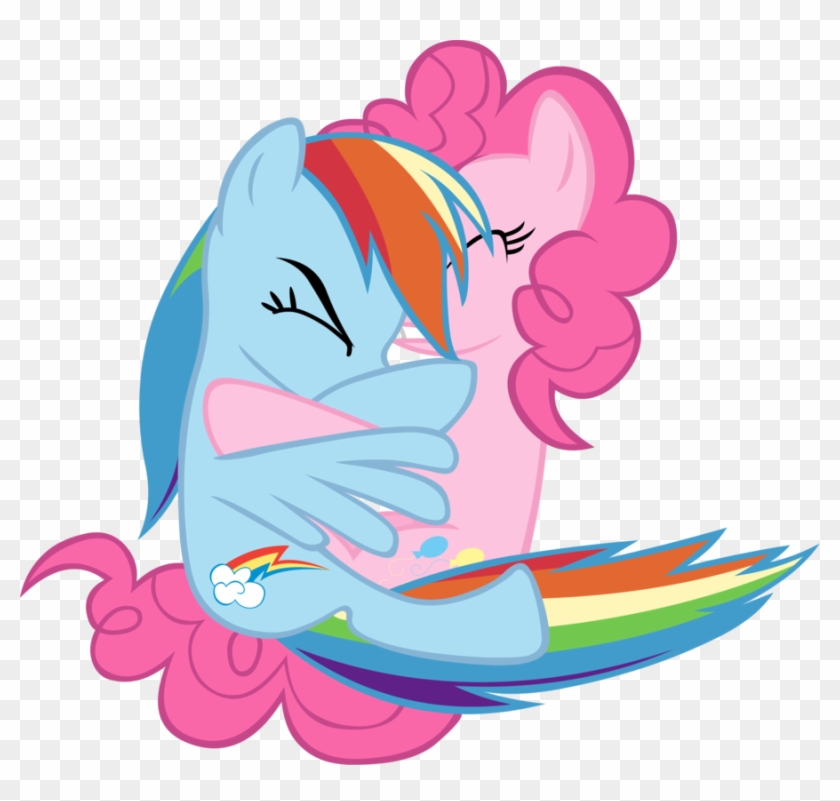 Rainbow Dash And Pinkie - Pinkie Pie Rainbow Dash Hugging #468392