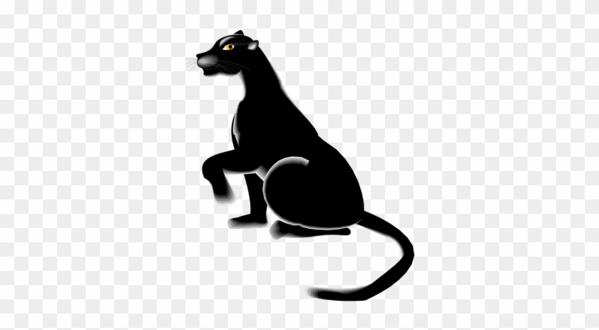 Panther Silhouette At Vector Online Panther Clipart - Panther Cartoon Clip Art #468517