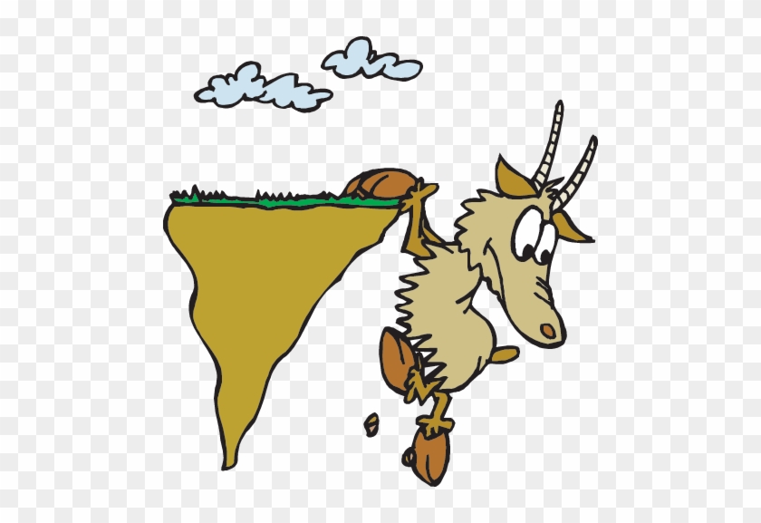 Goat On Cliff - Falling Off A Cliff #468544
