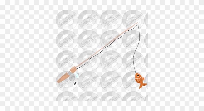 Fishing Pole Stencil - Illustration #468605