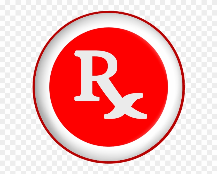 Rx Prescription Symbol Red Art - Emblem #468765
