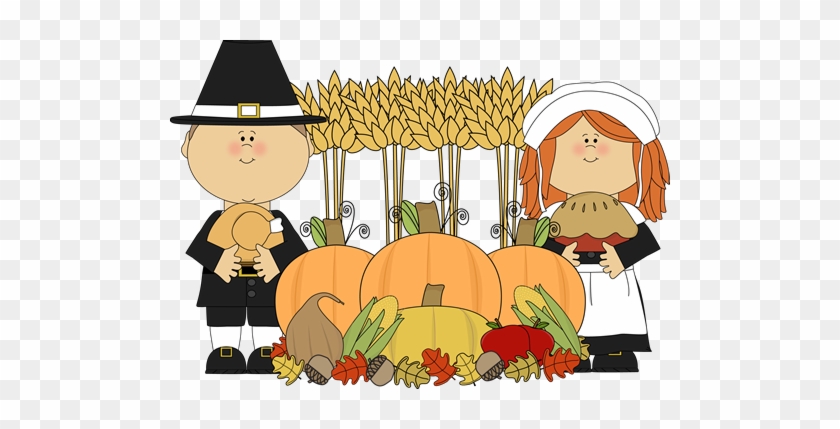 Pilgrims And Thanksgiving Harvest - Pilgrims Harvest Clip Art #468839