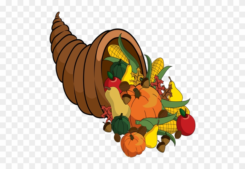 Thanksgiving Dinner And Bingo - Thanksgiving Cornucopia Clipart #468871