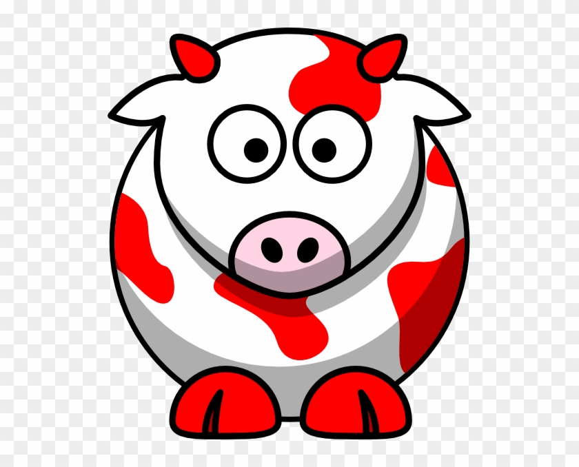 Red Cow Clip Art At Clker - Draw Cartoon Cow #468880