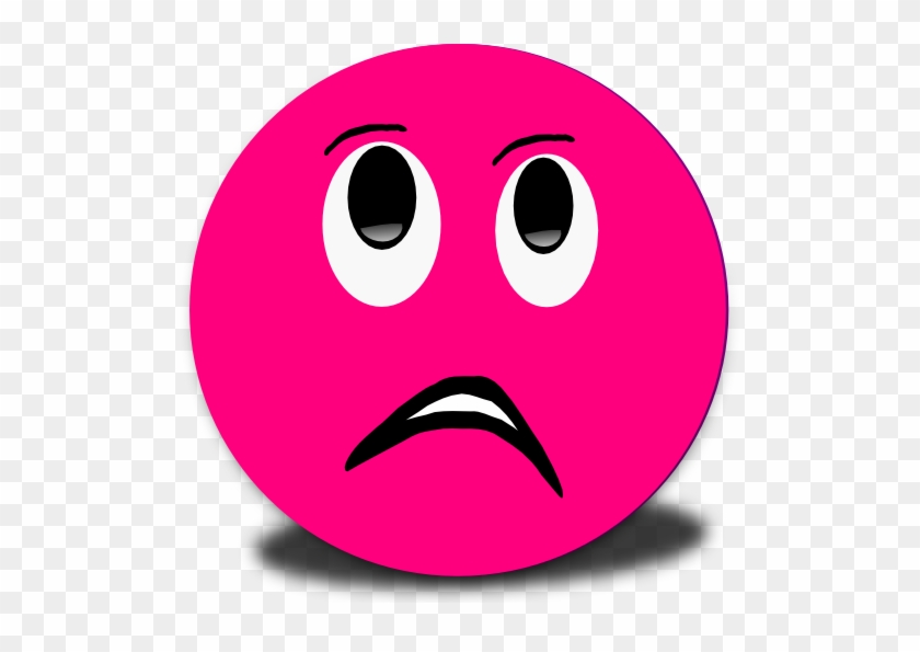 Frustrated Face Clip Art Cliparts Co Vahfis Clipart - Pink Sad Smiley #469179