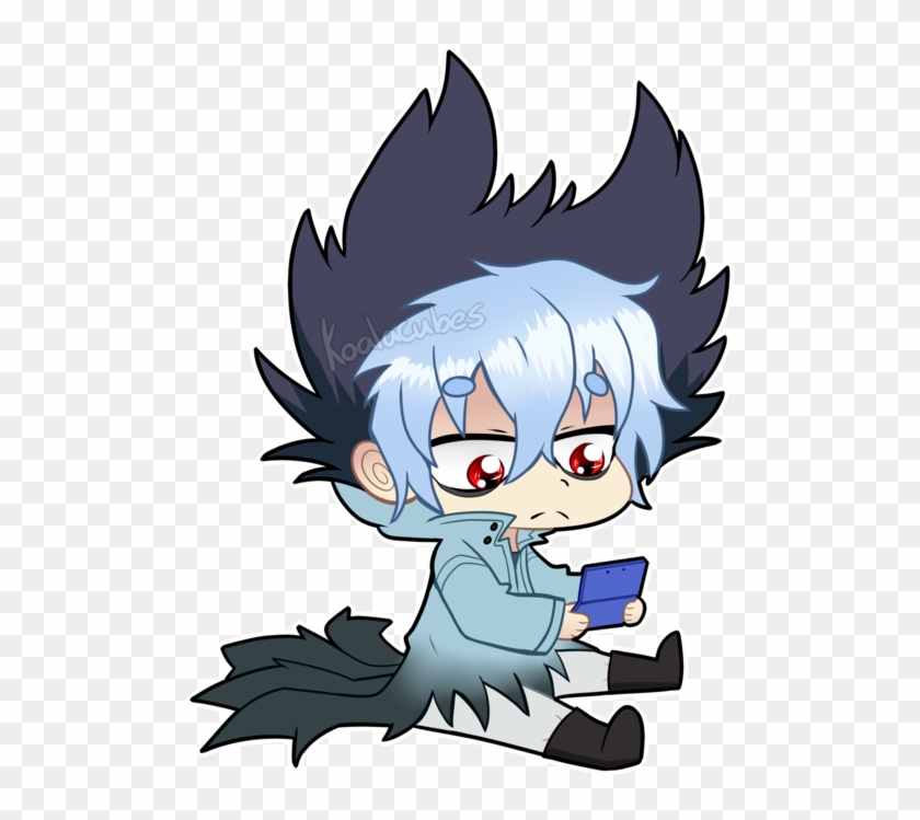 Kuro Playing His 3ds By Amberlea-draws - Kuro Servamp Chibi #469222