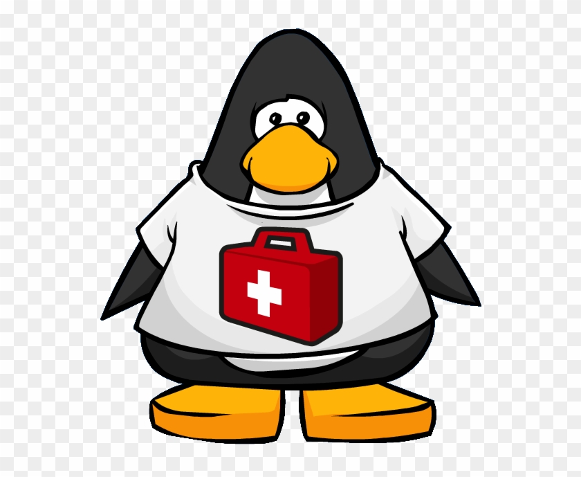 Provide Medical Help T-shirt From A Player Card - Club Penguin Popcorn #469248