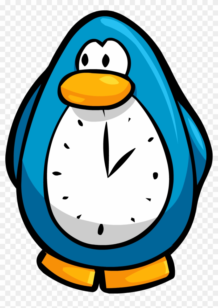 Light Blue Penguin Clock - Penguin With A Clock #469288