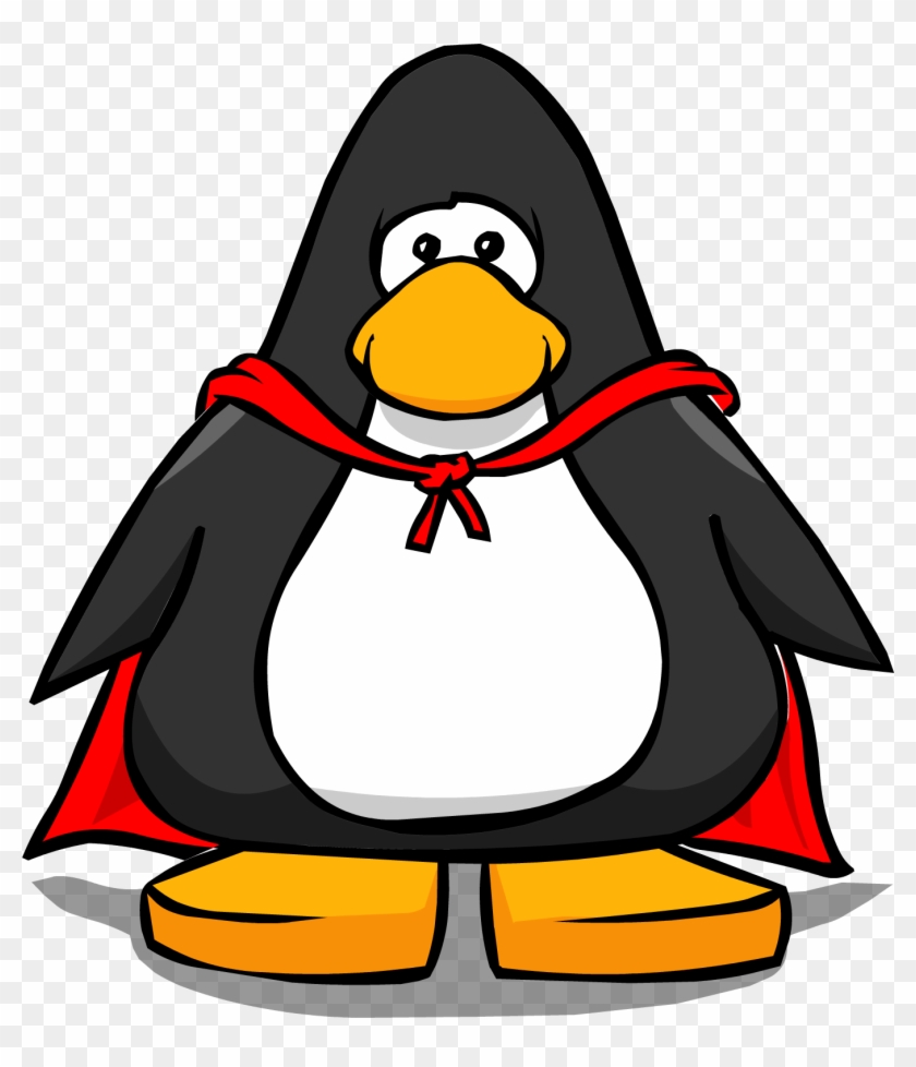 Red Cape From A Player Card - Club Penguin Vuvuzela #469312