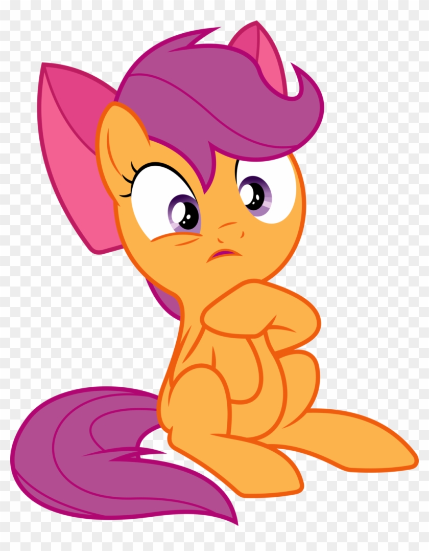 Scootaloo Caught Wearing Apple Blooms's Hairbow By - Scootaloo With Applebloom's Bow #469319