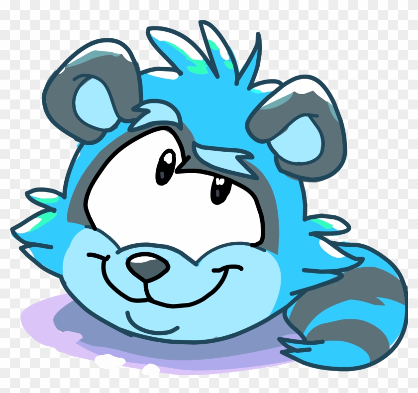 Sasquatch Story Blue Raccoon - Club Penguin Raccoon Puffle #469461