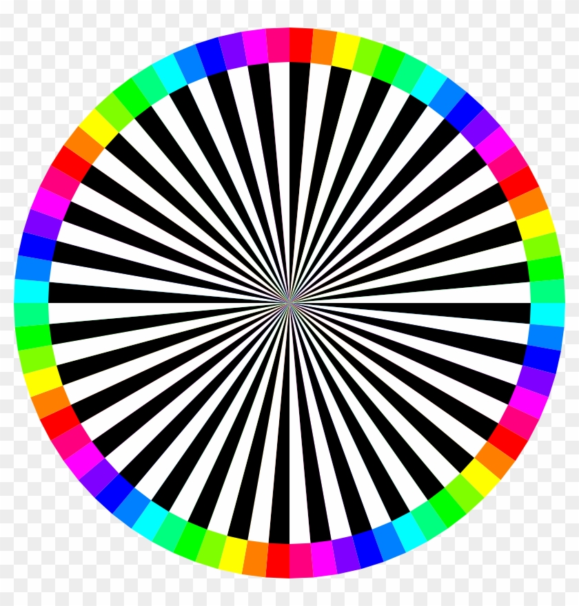 Black White And 12 Color Combo 72gon - Trippy Optical Illusions Gif #469578