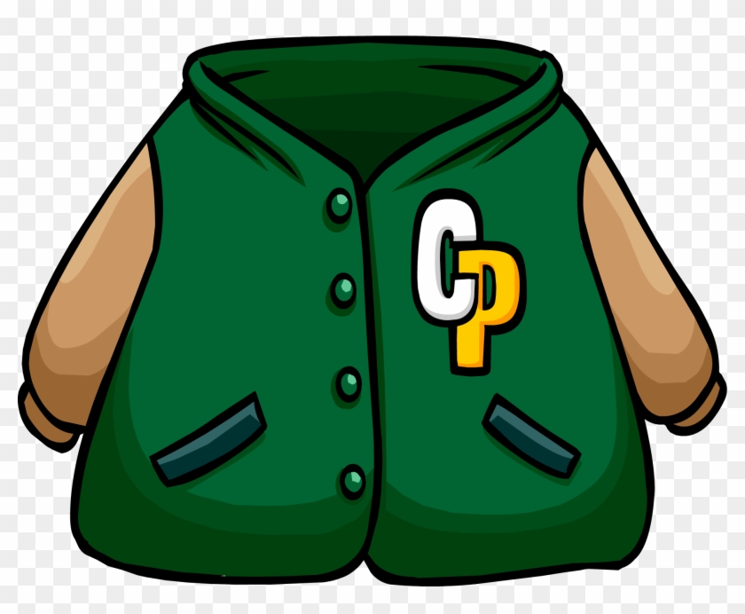 Green Letterman Jacket - Billy Bob Club Penguin #469765