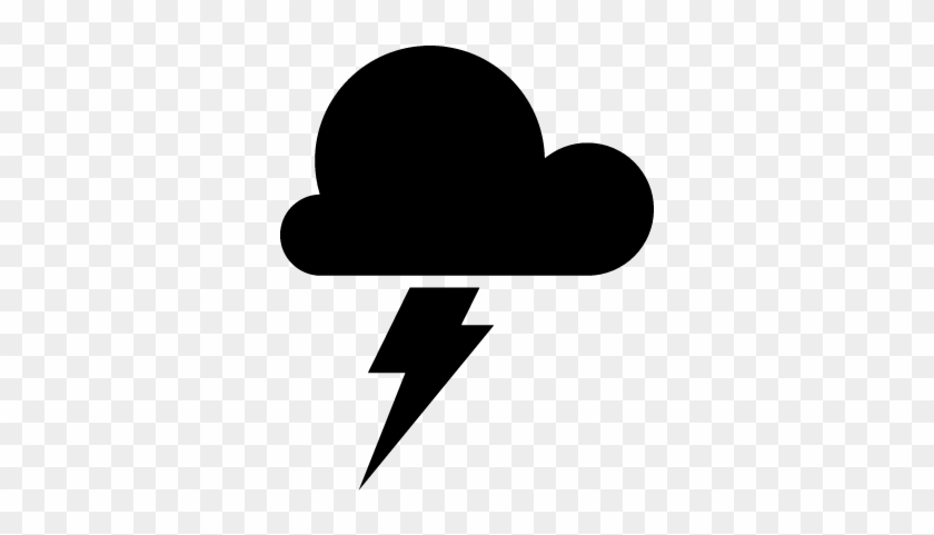 Storm Weather Symbol Of A Dark Cloud With A Lightning - Storm Icon #469768
