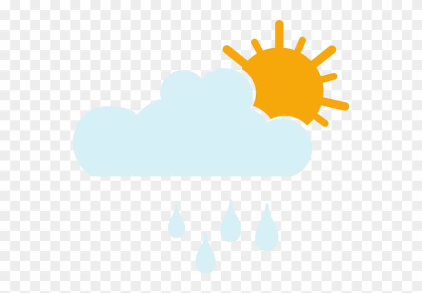Cloud With Sun And Rain Drops - Cloud With Sun And Rain Drops #469788