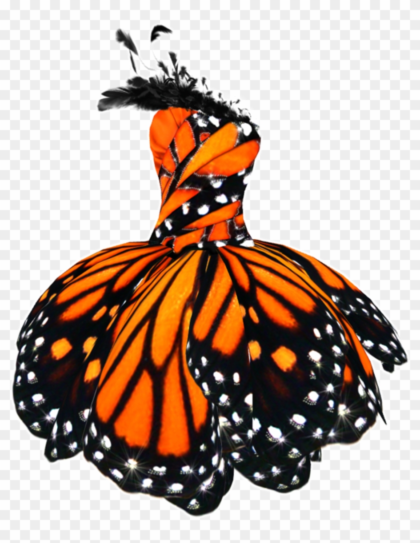 Butterfly Dress Png Stock By Doloresminette Butterfly - Monarch Butterfly Dress #469911