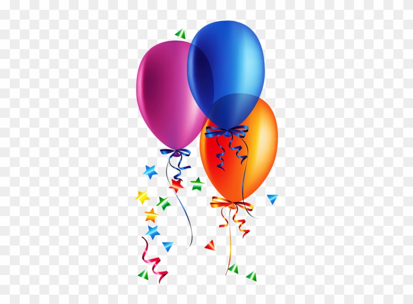 Confetti Clip Art - Happy Birthday With Balloons #470079