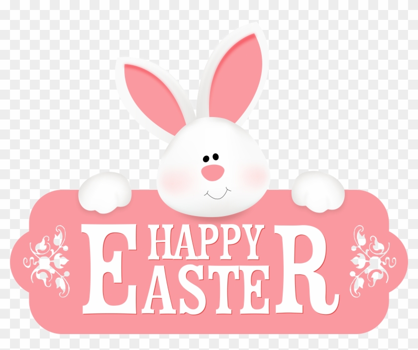 Happy Easter With Bunny Clipart Image - Happy Easter Bunny Clipart #470318
