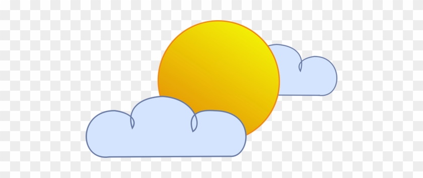 Rain Showers Weather Clipart - Sunny Cloudy Weather Clipart #470342