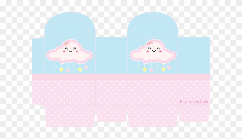 Rain Of Blessings In Pink And Light Blue Free Printable - Caixinha Unicornio Para Imprimir #470365