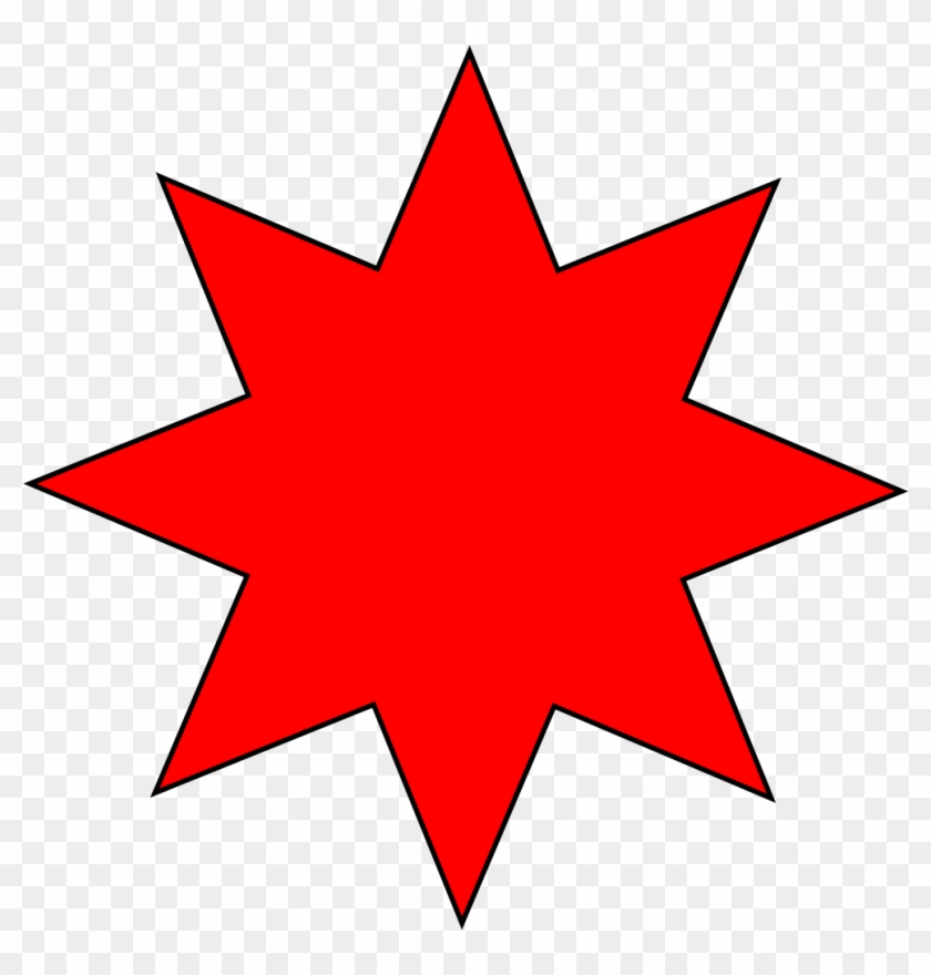 Eight Rayed Star - Maple Leaf Vector Ai #470472