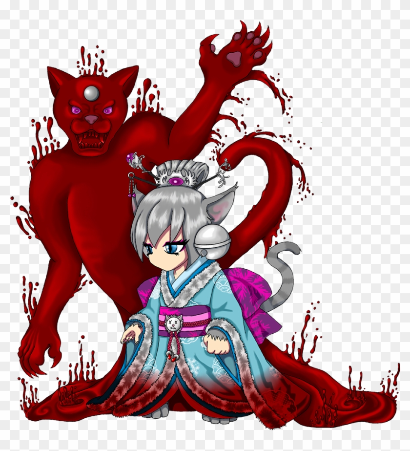 While In The Normal World Kikuri Is A Blood Thirsty, - Cartoon #470567