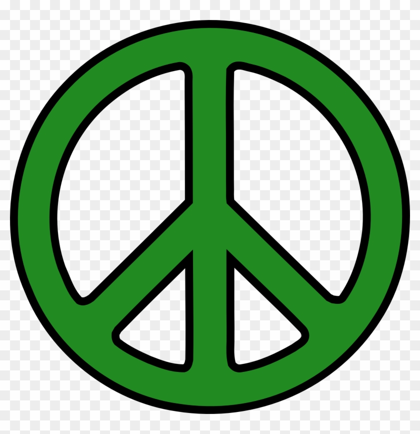 Peace Sign Clipart Green Peace - Simbolo Da Paz Desenho #470646