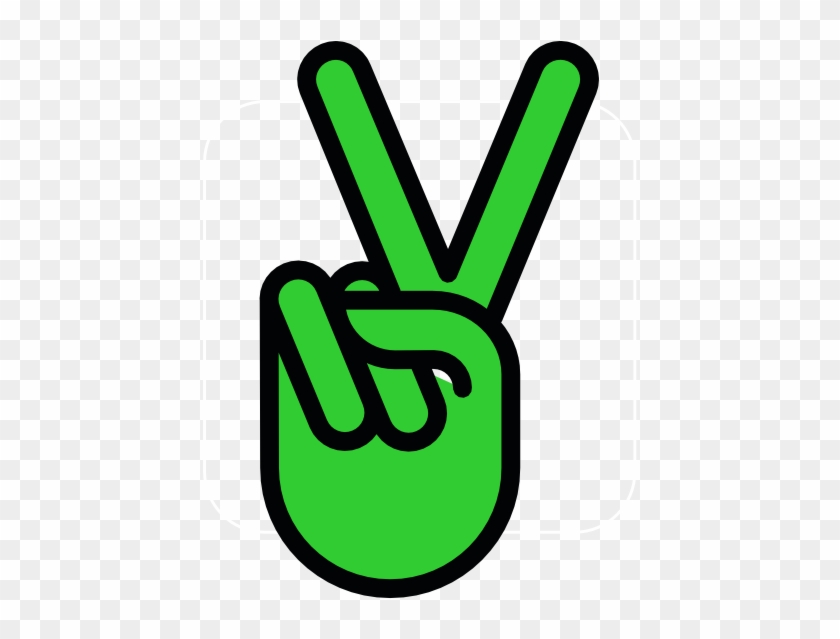Peace Sign Clipart Green Peace - Red Peace Sign Hand #470648