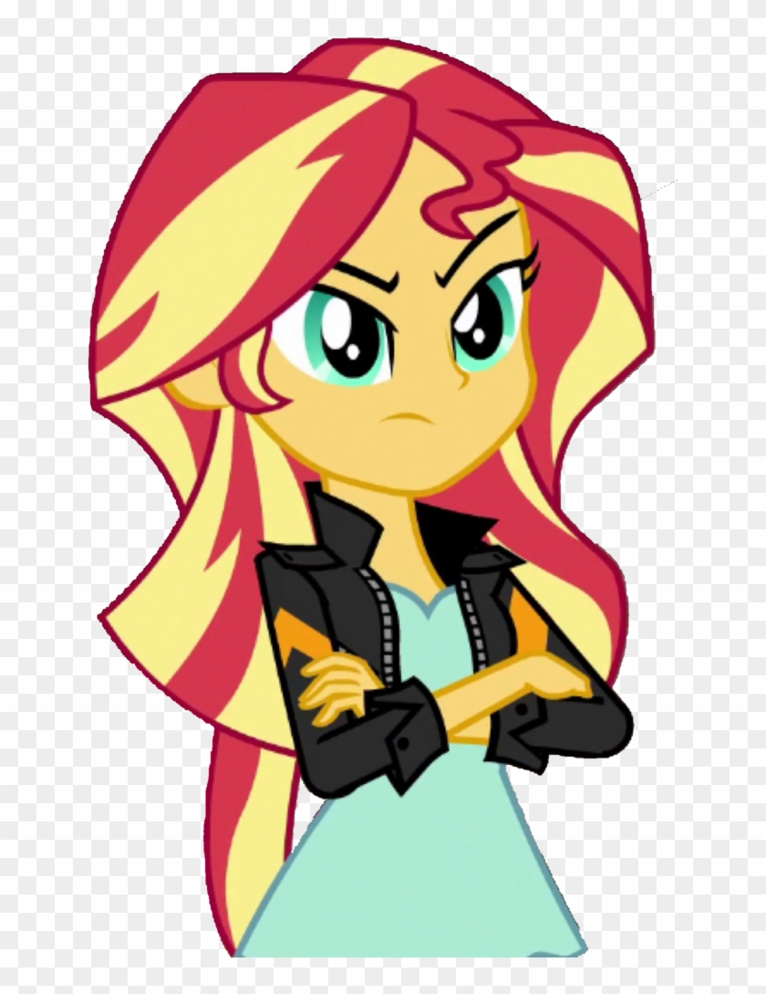 Thebarsection, Clothes, Crossed Arms, Equestria Girls - Sunset Shimmer New Jacket #470754