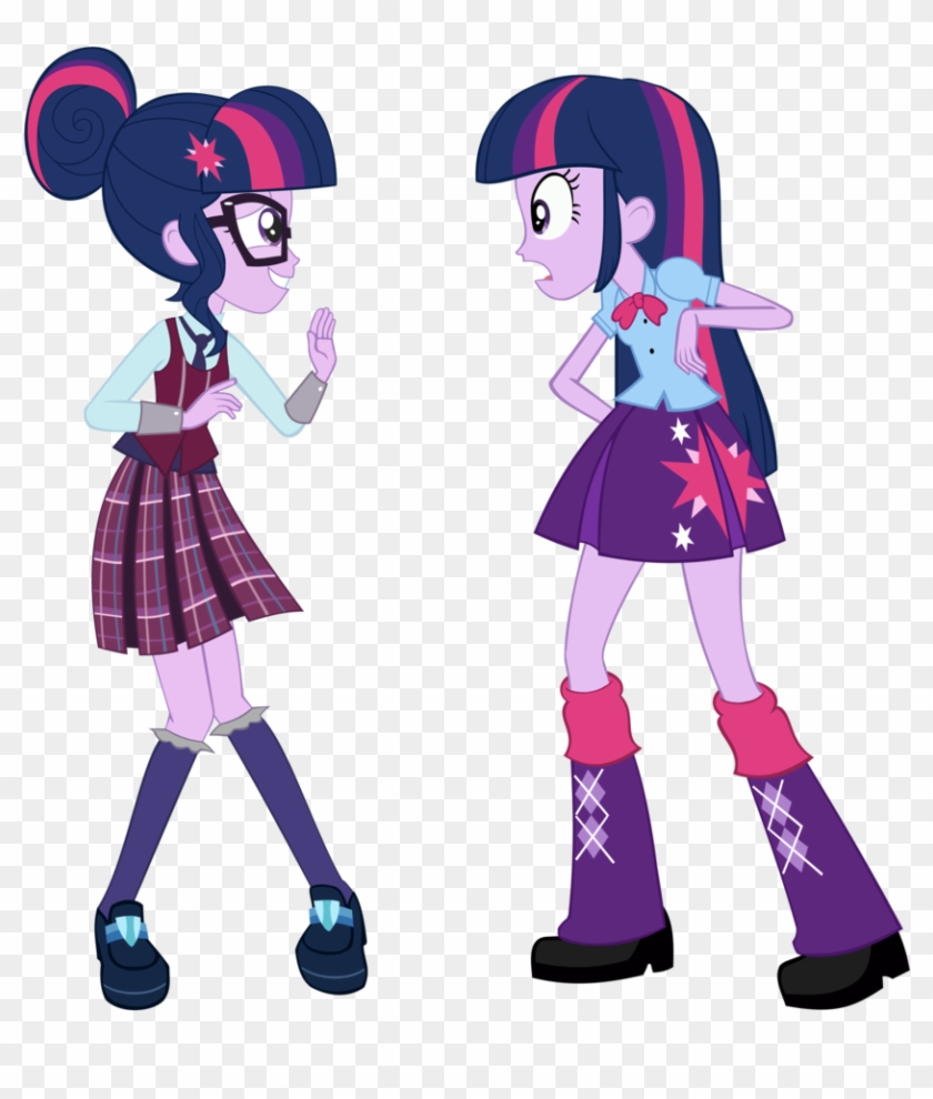 Twilight Meets Twilight Vectors By Greenmachine987 - Mlp Sci Twi Equestria Girls #470756