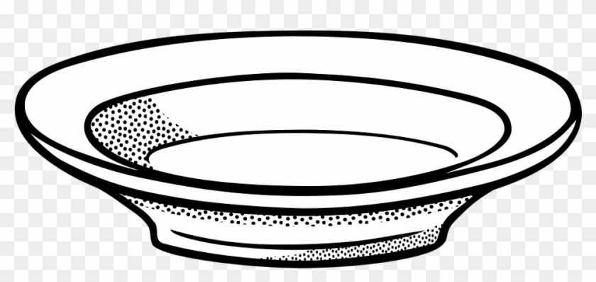 Dish Black And White Clipart #470800