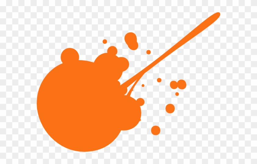 Orange Paint Splatter Clip Art - Paint Splatters Clip Art #470868