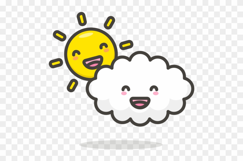 Cloudy,cloud,sun,funny Icon Free Of Another Emoji Icon - Icon Png Lucu #470869