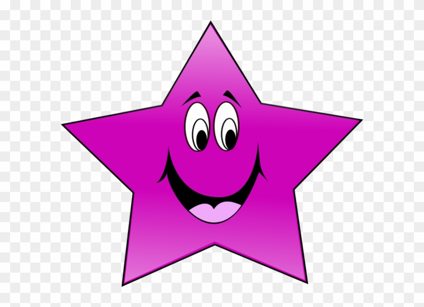 Happy Star Cartoon Clipart - Pink Star With Face #470918