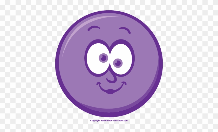Purple Winking Smiley Face Clip Art - Smiley Violet Emoticon #470920