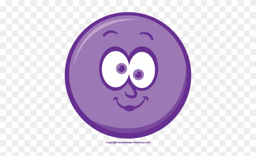 Purple Winking Smiley Face Clip Art - Smiley Violet Emoticon #470920