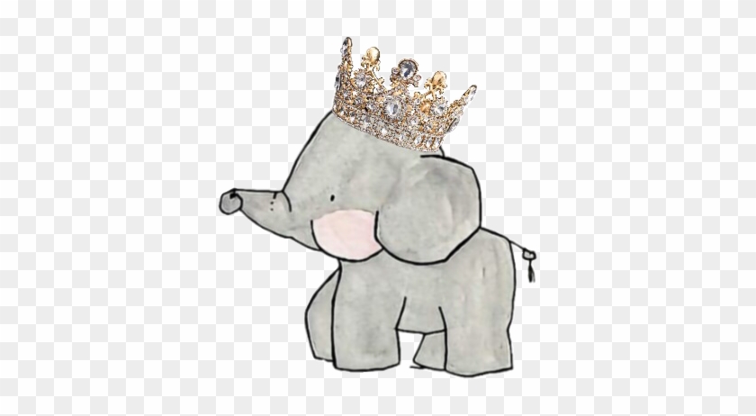 Elephant Crown Queen Princess Babyelephant Elephantfami - Baby Elephant With Crown #470923