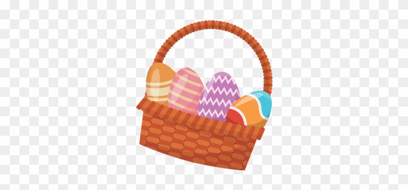 Easter Basket With Colorful Eggs, Easter Eggs - Conejos De Pascua Png #470977